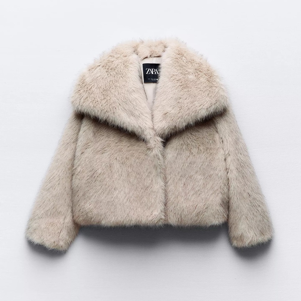 Zara Faux Fur Jacket Coat